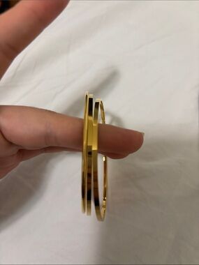 En Route Jewelry Waterproof Gold Bangle Set (3) 2.7 Inches 69 mm